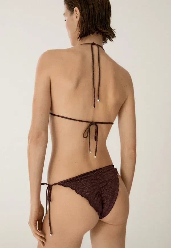 Топ для бикини Massimo Dutti, темно-коричневый — фото 3