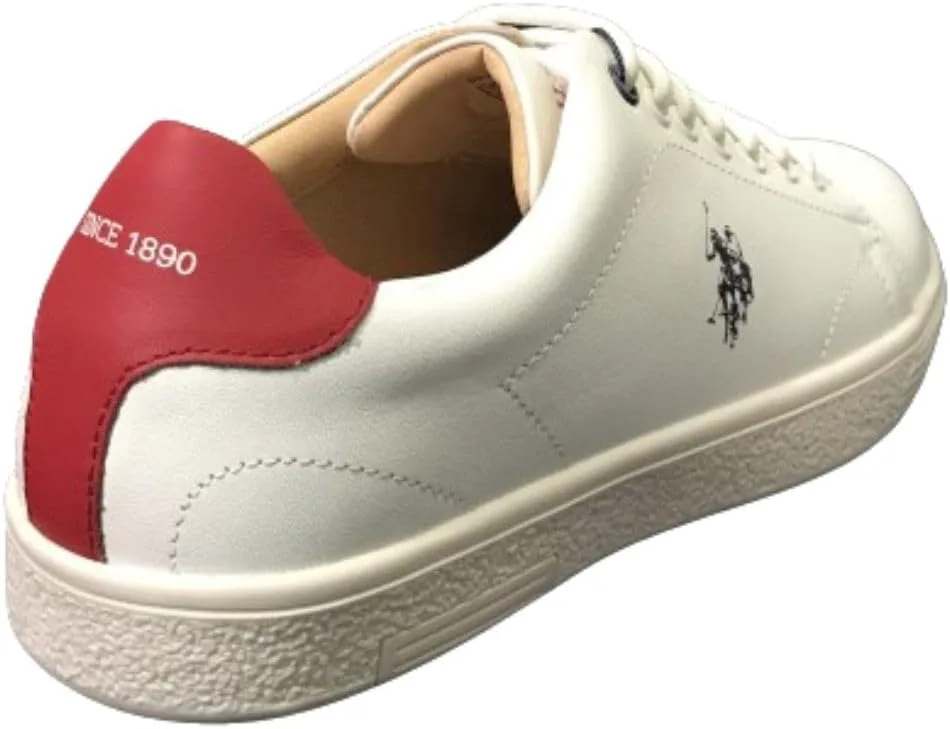 Кроссовки-поло Scarpe US Hummer001 в цвете Pelle White/Red Uomo US24UP21 U.S. Polo Assn., белый — фото 4
