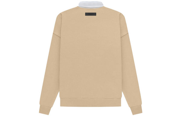 Рубашка ss23 waffle long sleeve polo shirt 'sand' Fear Of God Essentials, коричневый — фото 3