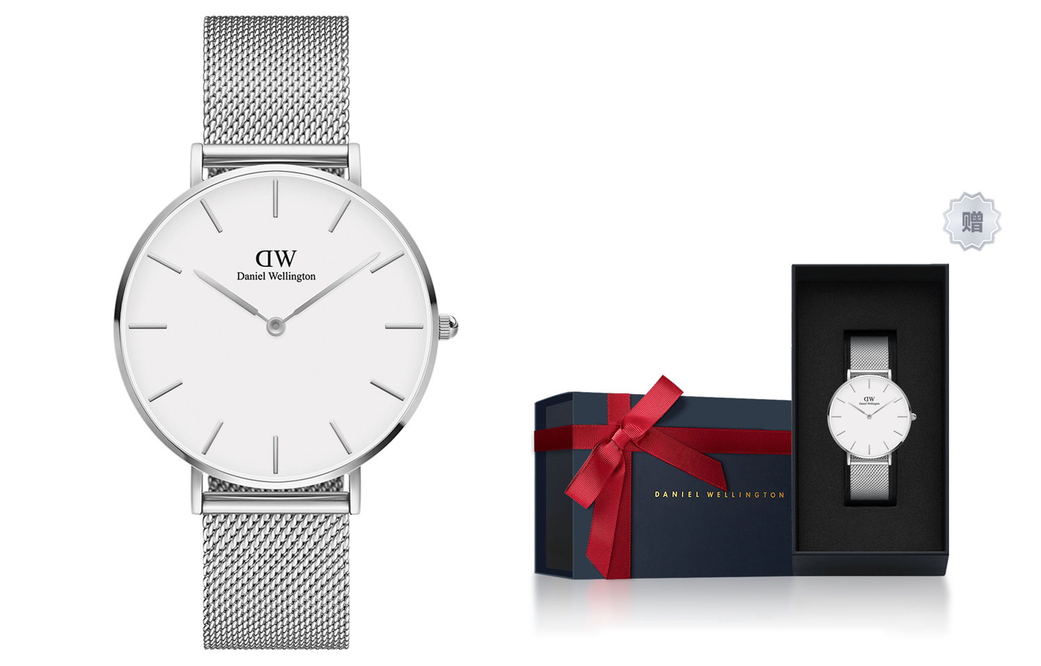 

DW/DanielWellington Часы Petite Unitone 36mm, Brand-New Limited Edition Charming Blue Box-Trendy and Stylish Gold Watch