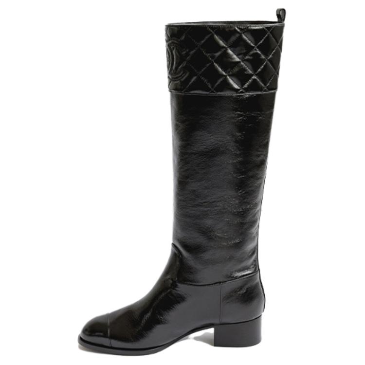 CHANEL Сапоги женские черные