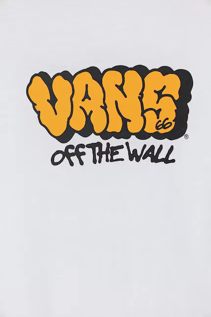 Футболка детская с принтом Vans, белый — фото 3