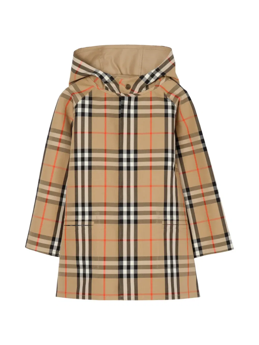 Пальто с капюшоном Burberry Kids, нейтральный