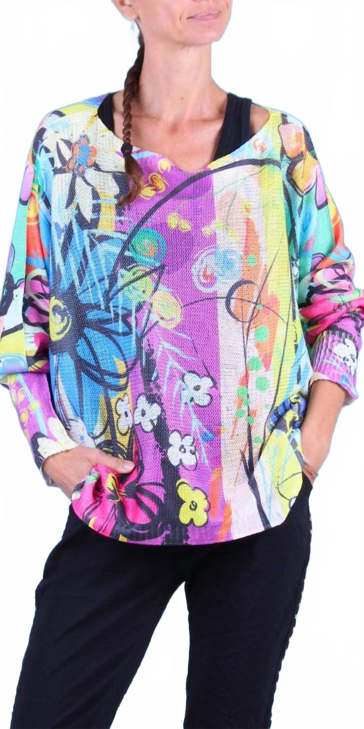 

Дария Флоральный Дудл Принт Батвинг Свитер В Мульти GIGI MODA