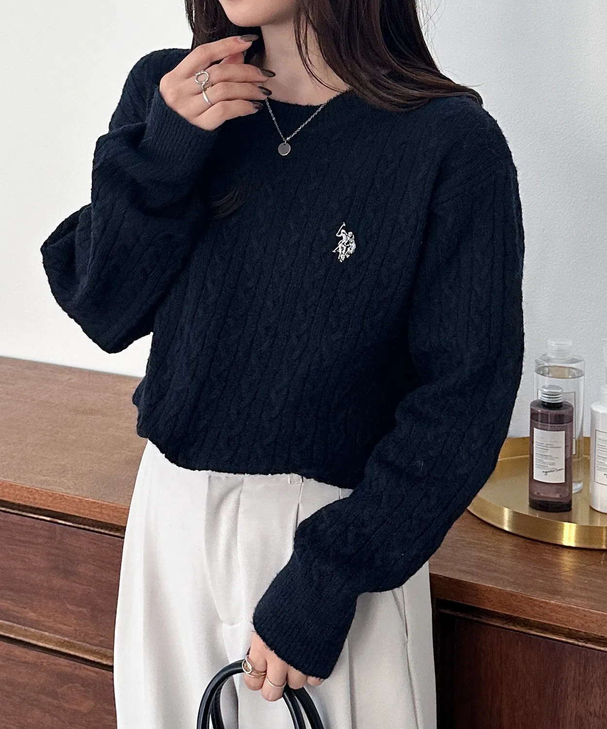 Джемпер U.S. POLO ASSN. с вышивкой, красный — фото 3