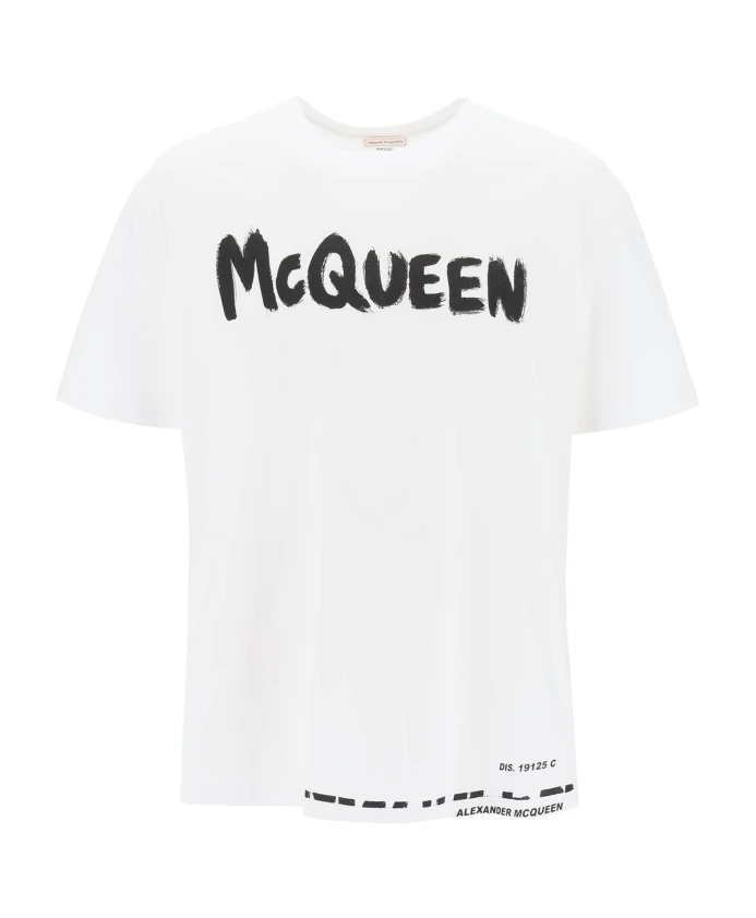 

Футболка с принтом граффити и надписью Alexander Mcqueen, белый