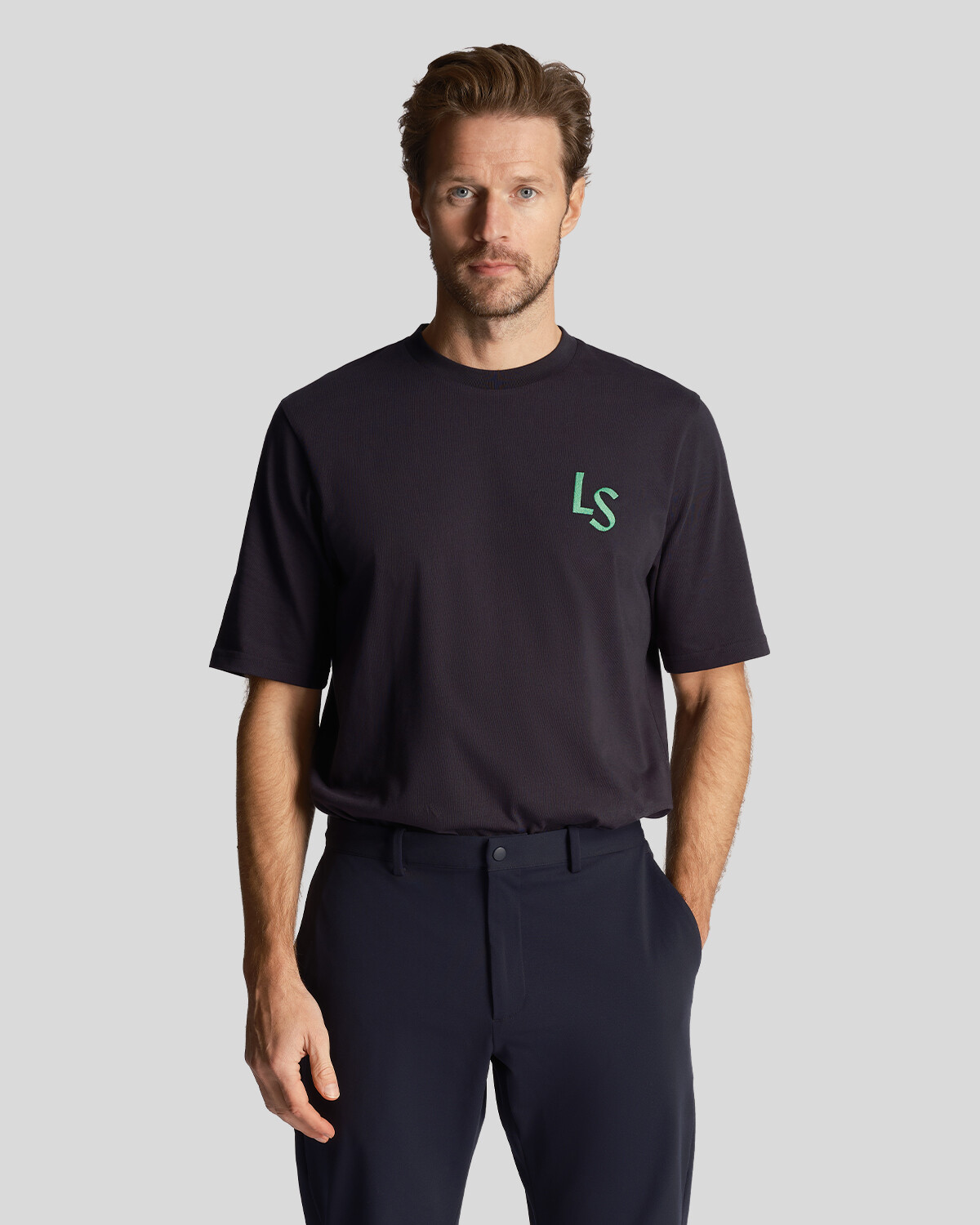 

Футболка с логотипом golf ls Lyle & Scott, синий