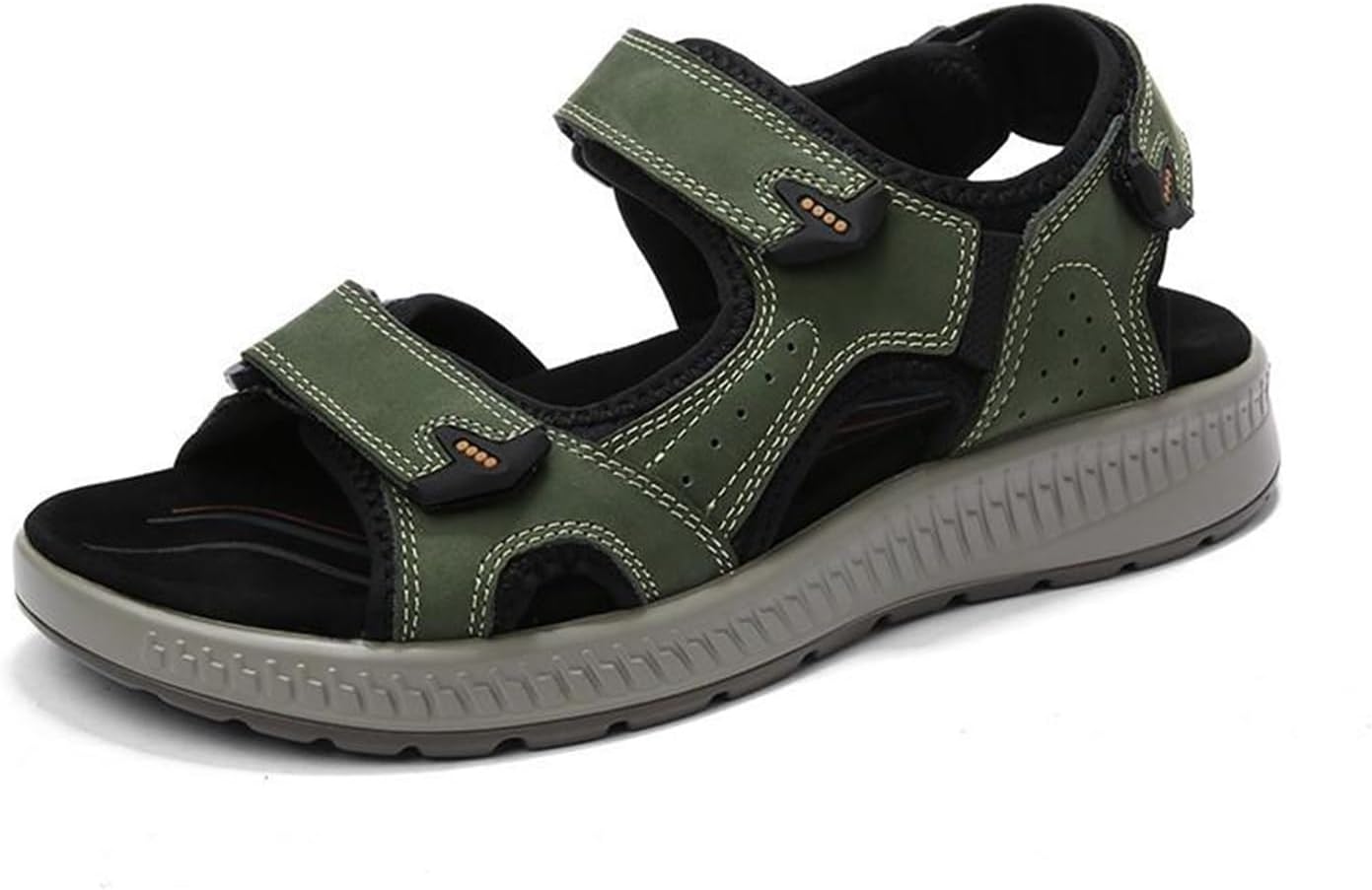 

Мужские спортивные сандалии с открытым носком, пляжная обувь, походные сандалии, нескользящая толстая подошва, прочные сандалии-рыбака, повседневные сандалии Generic, зеленый