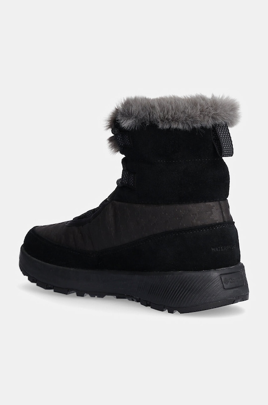 Женские зимние ботинки Columbia Slopeside Peak Luxe V0 из комбинации текстиля и замши, черный — фото 3