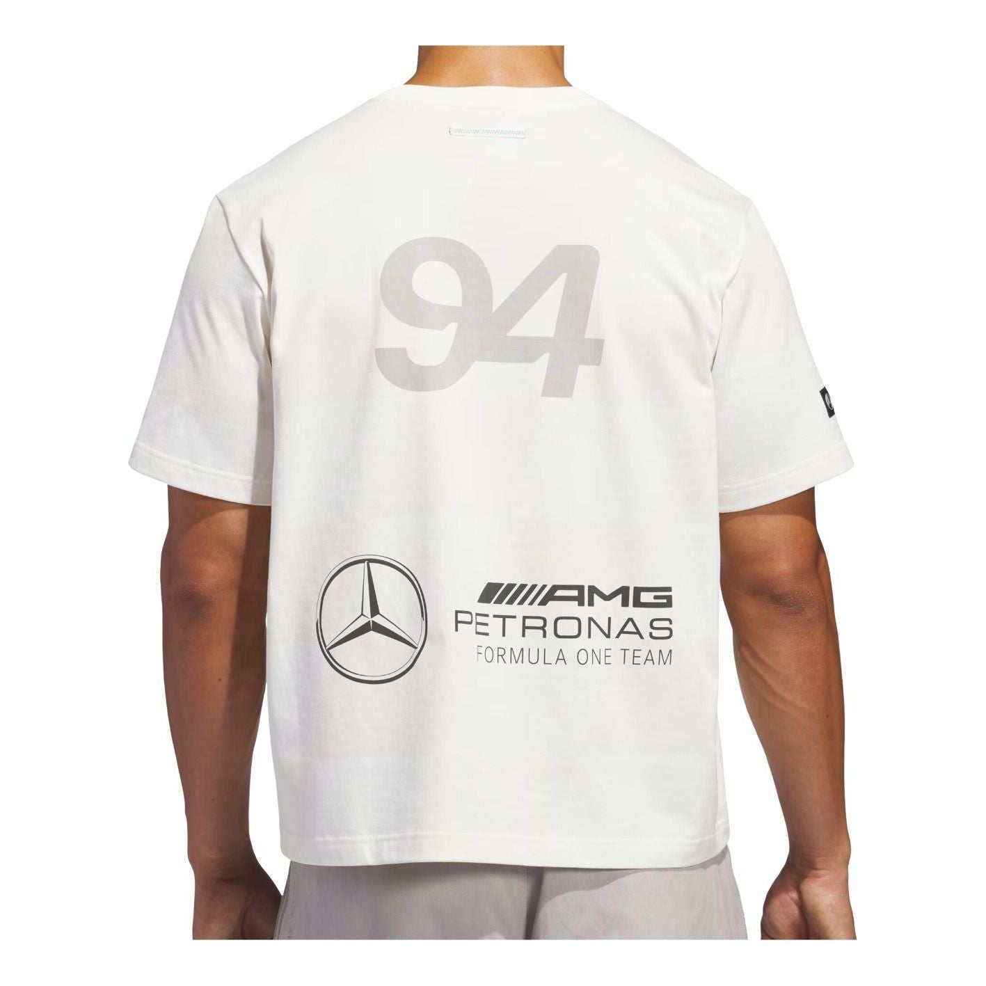 Футболка Adidas x Bad Bunny x Mercedes AMG Petronas Racing Logo Relaxed T-Shirt 'White' — фото 4