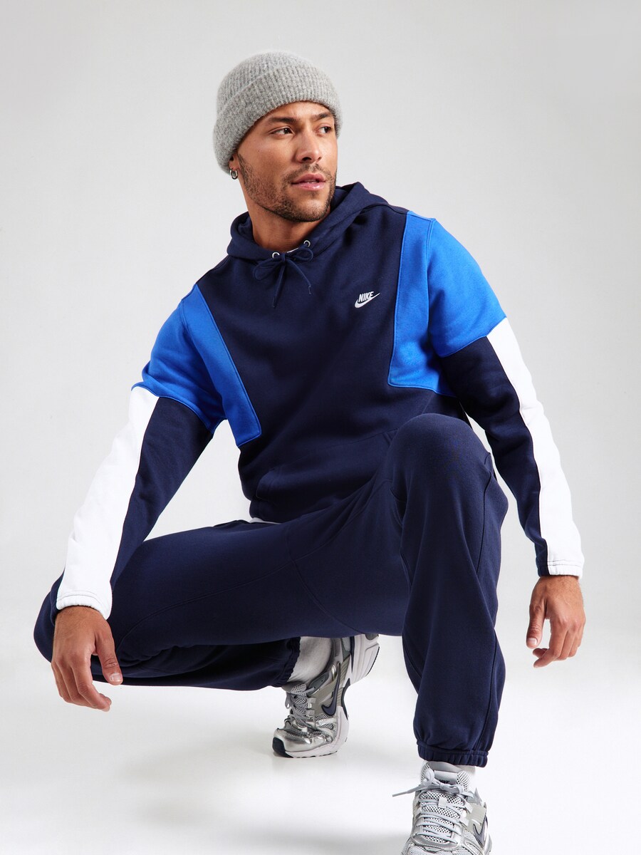 Спортивный костюм Nike Sportswear CLUB FLEECE, темно-синий/неоново-синий — фото 4