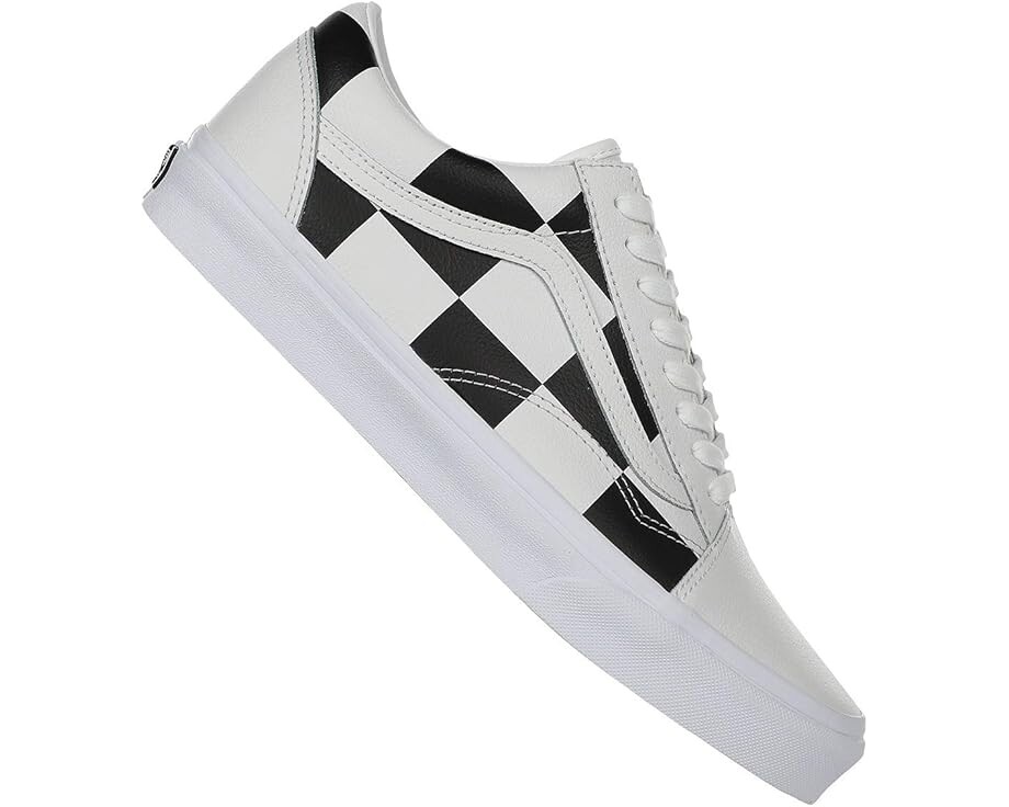 

Кроссовки Unisex Vans Old Skool Leather Check, цвет True White/Black