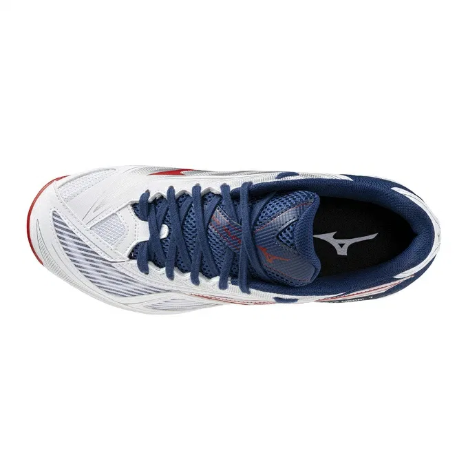 Унисекс кроссовки для настольного тенниса «Wave Medal 7 Wide» от Mizuno, Wh/Rd/Nv — фото 4