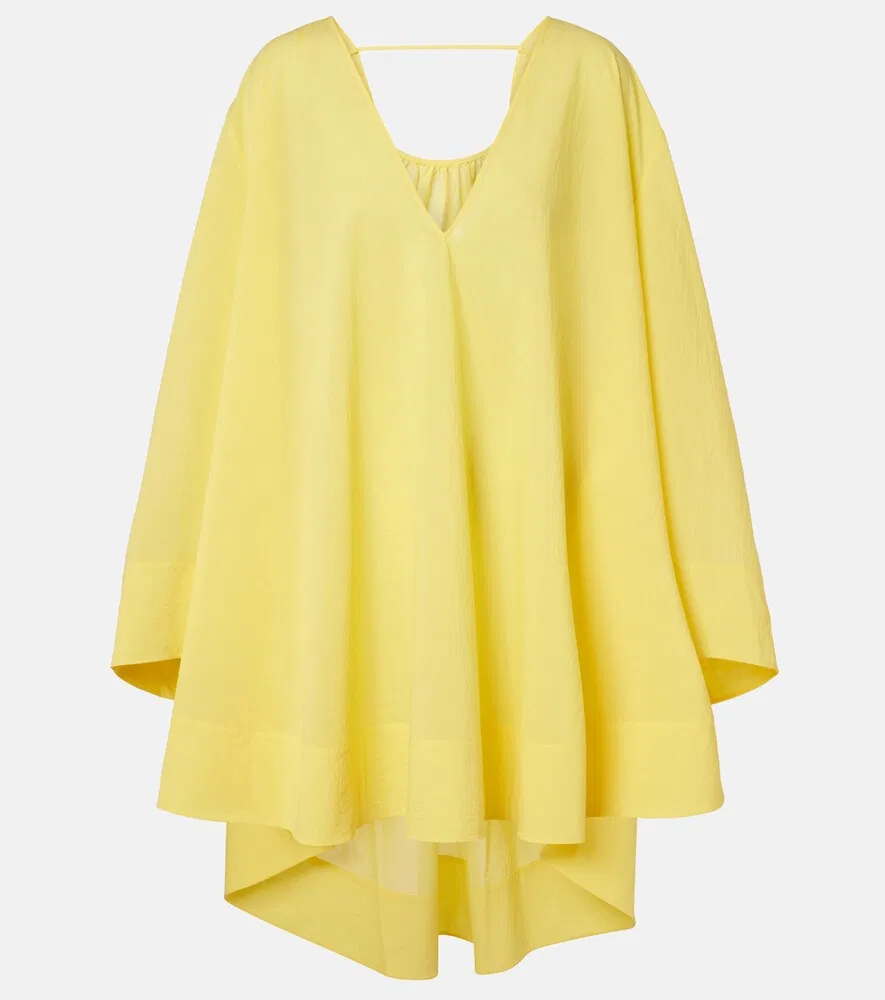 Мини-платье из хлопкового поплина Paysan Jacquemus, желтый
