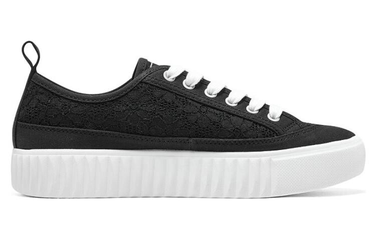 Туфли женские Royal Kiss Canvas Low-top черные/белые Skechers — фото 2