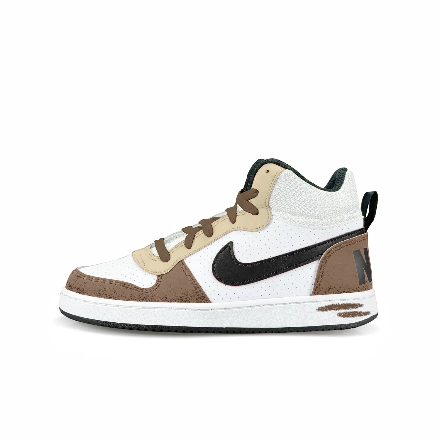

Nike Crunchy Chocolate Synthetic Leather Slip Resistant Mid top Skateboard Shoes Brown Unisex
