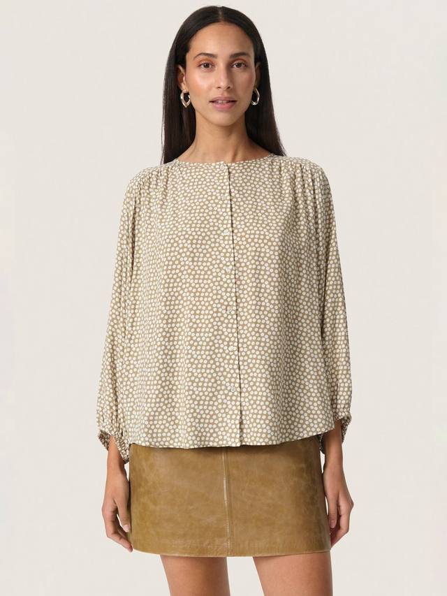 

Блузка Arjana с принтом спот Soaked In Luxury, Green/White