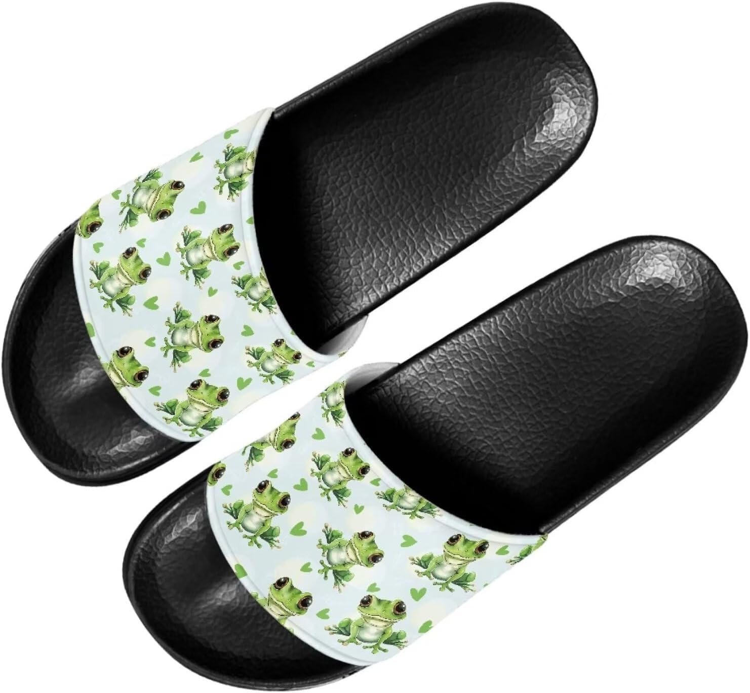 

Унисекс шлепанцы Forchrinse Hawaiian Starfish для мужчин и женщин, открытый носок, для душа, повседневная обувь на плоской подошве, Frog