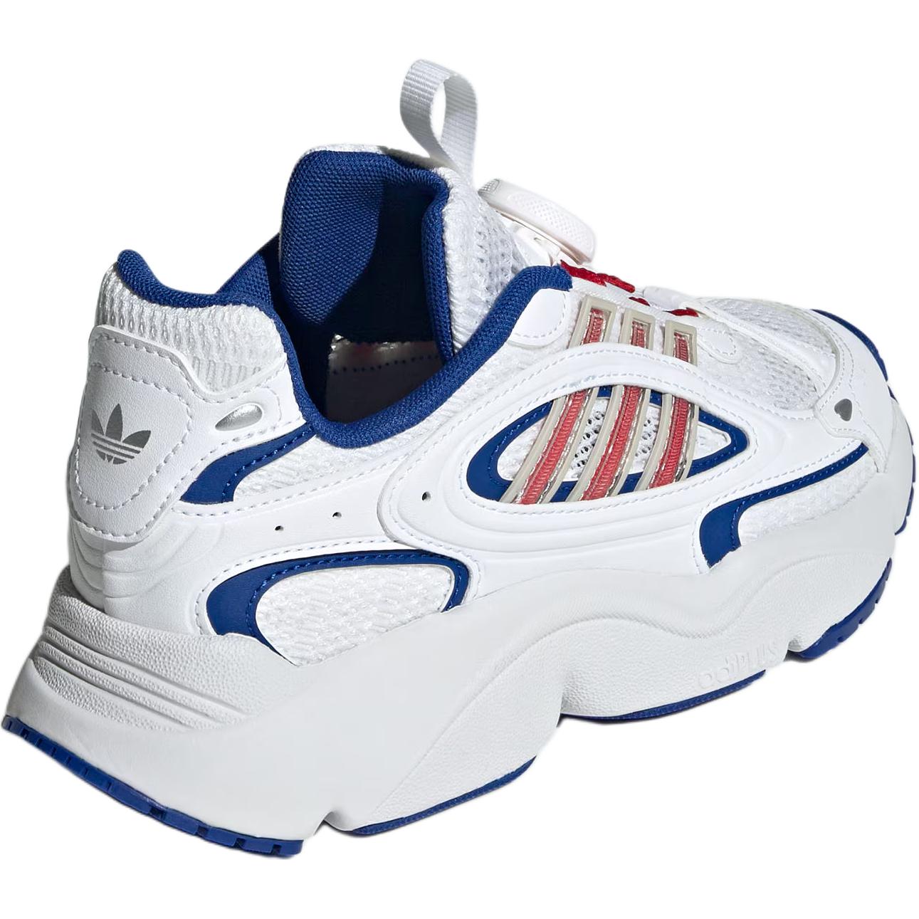 Низкие противоскользящие износостойкие детские кроссовки Ozmillen Adidas Originals, белый/синий — фото 4
