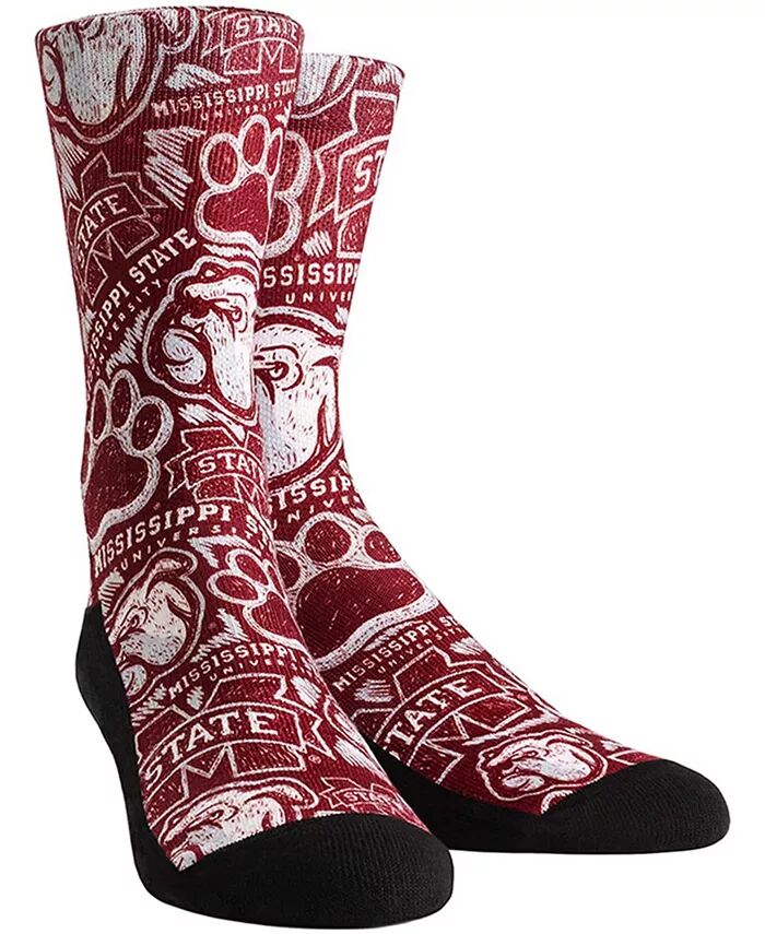 

Женские носки Maroon Mississippi State Bulldogs Logo Sketch Crew Rock 'Em