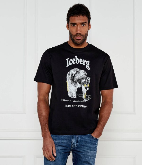 

Футболка Iceberg Regular Fit с принтом, черный