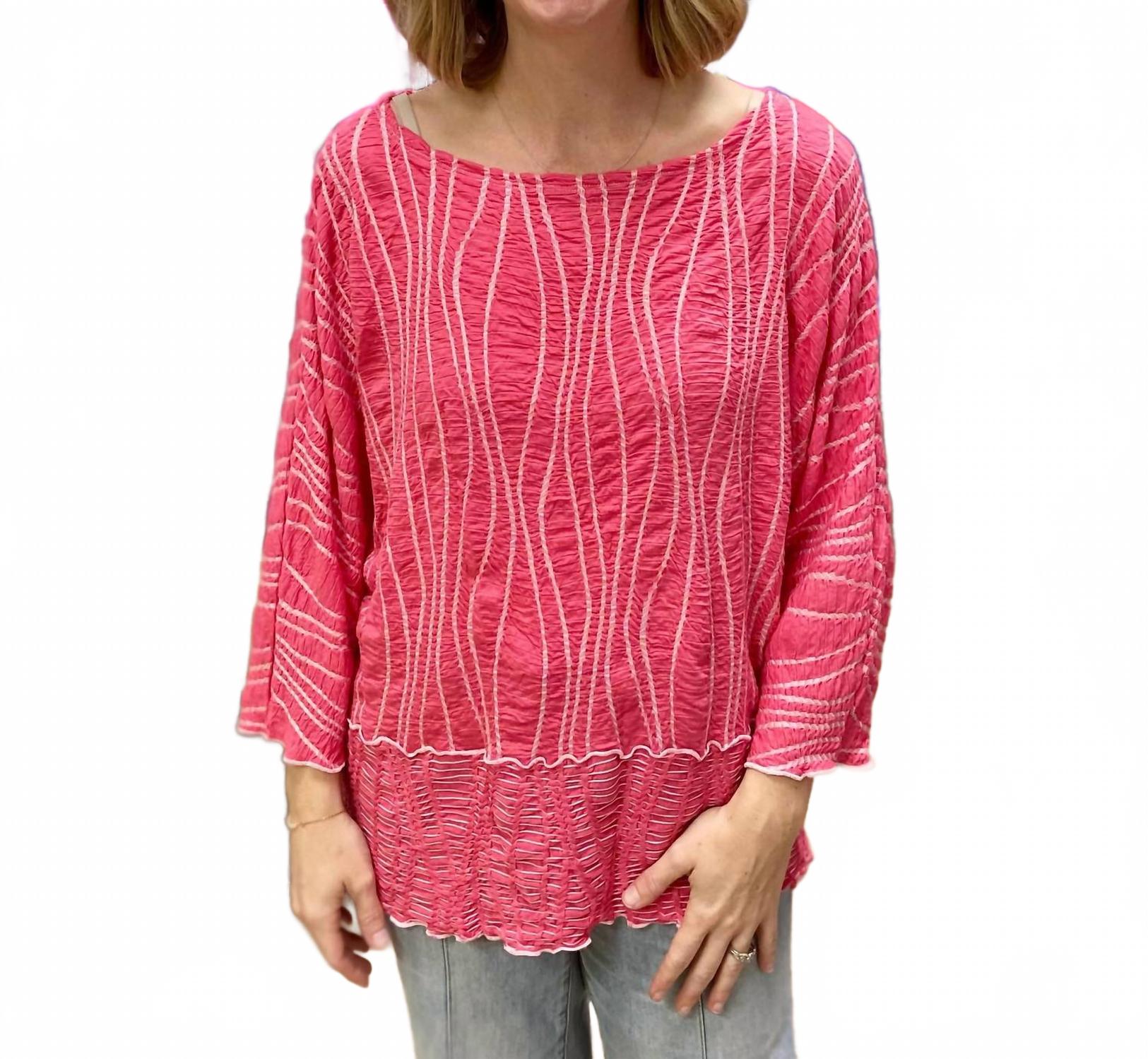 

Коралловая блузка с лодочкой и рукавом три четверти Vine Street