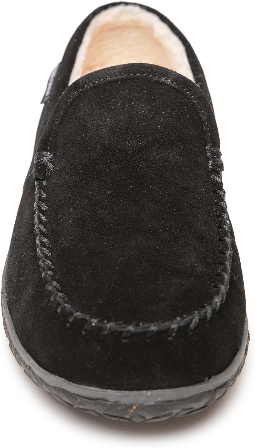 Мужские мокасины Minnetonka Tilden из замши для дома и улицы, черный — фото 2