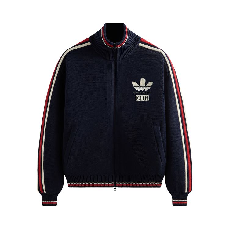 

Куртка Kith For Adidas Football Knit Full Zip Jacket 'Legend Ink', синий