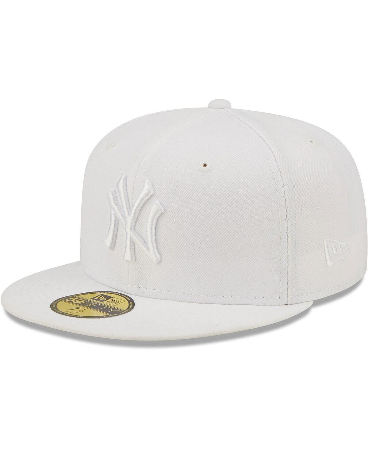 

Мужская приталенная кепка New York Yankees белая на белом 59FIFTY New Era