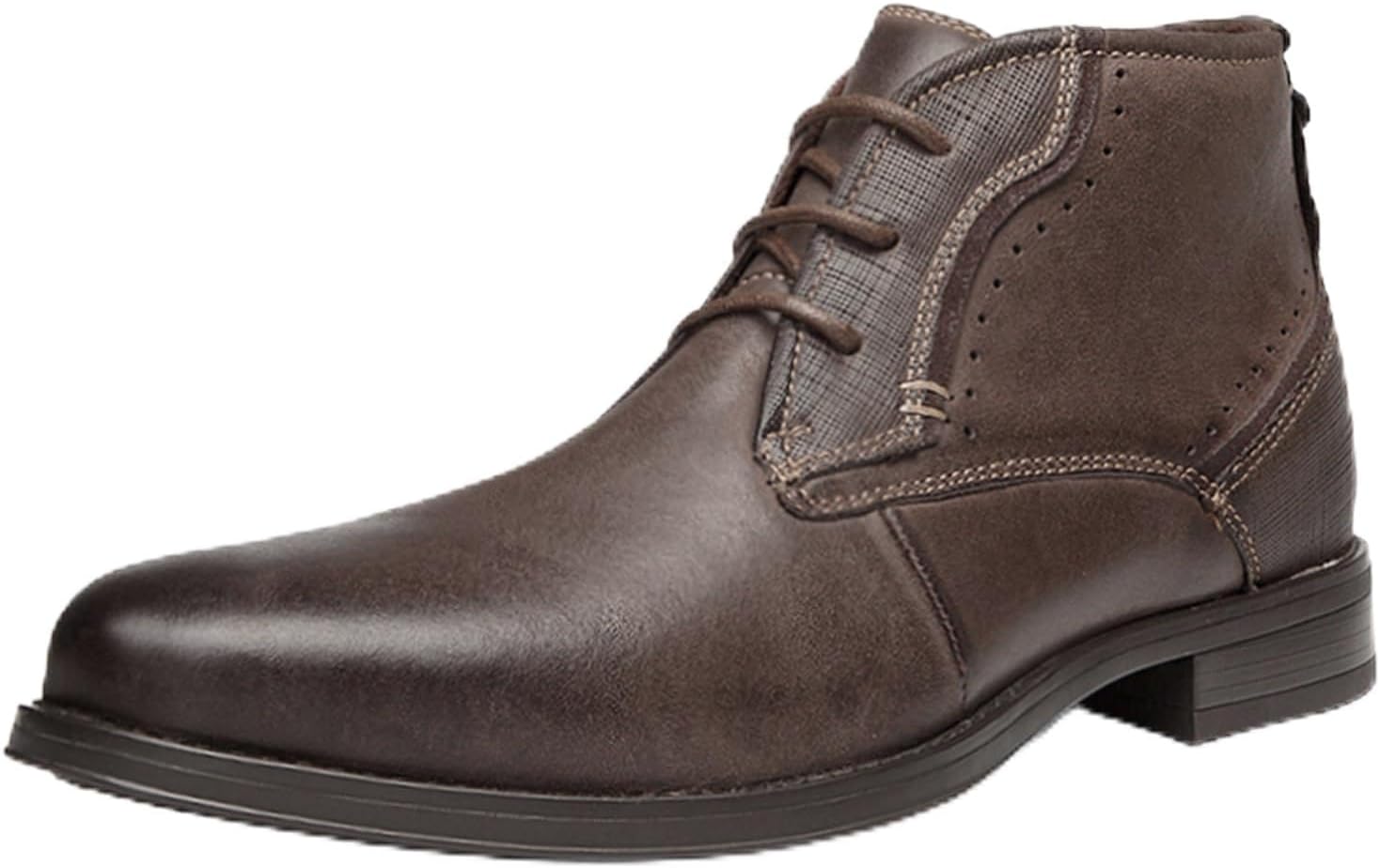 

Мужские ботинки Abborora Чукка, повседневные, офисные, мотоботинки, боевые, водонепроницаемые, с высоким голенищем, на шнуровке, модные кожаные ботинки, Coffee