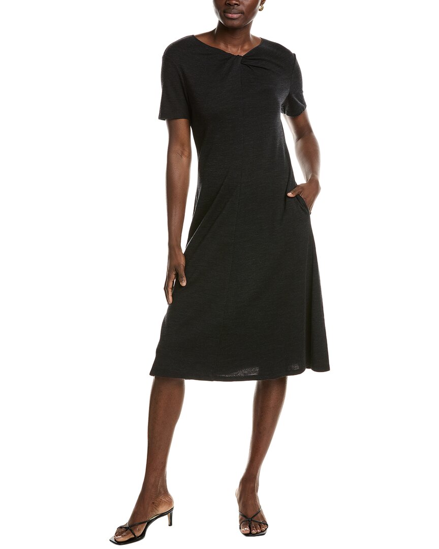 

Теория Интерлок Платье из шерстяной смеси Theory, черный