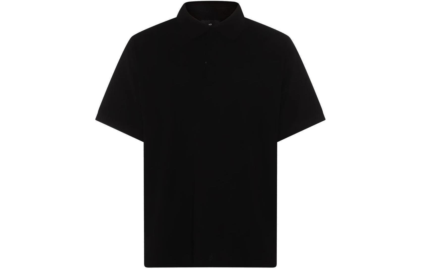 

Y 3 Прямой крой короткий рукав поло Y-3, черный