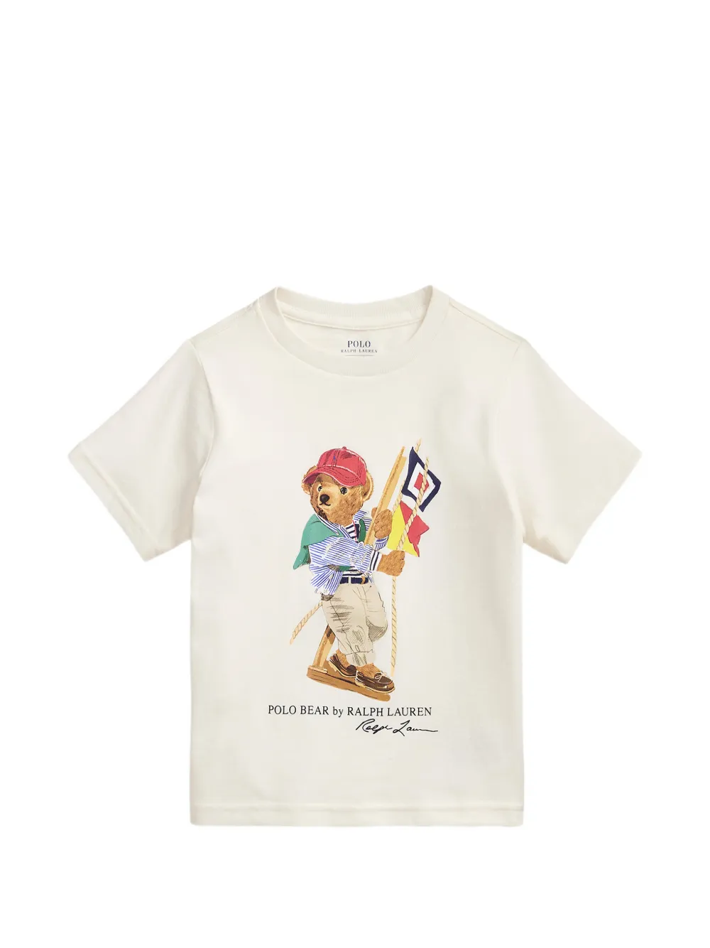 

Футболка с графичным принтом Polo Ralph Lauren Kids, белый