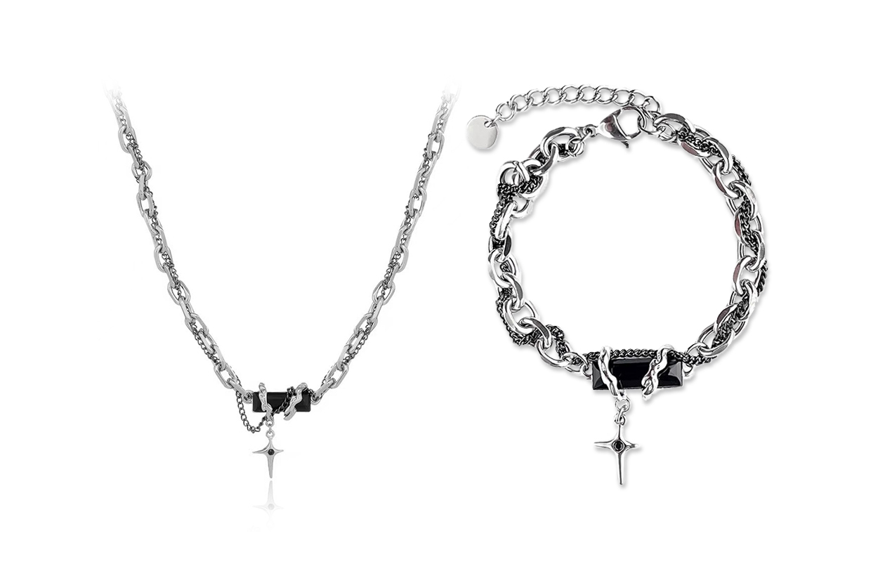 

Титановая стальная цепь унисекс Inkopper, серый