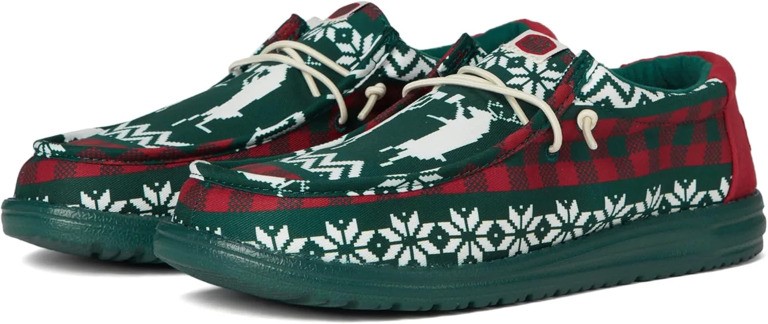 Лоферы Hey Dude Mens Wally Holiday Cheers HEYDUDE, зеленый/мультиколор — фото 2