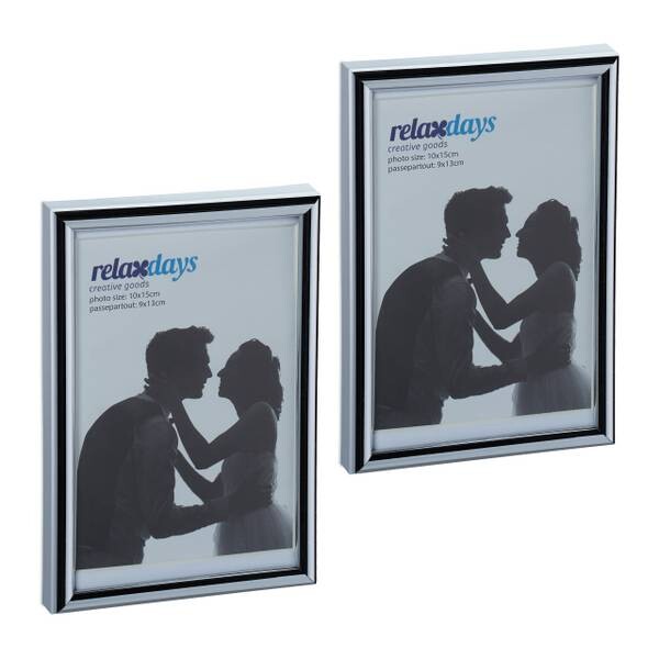 

Рамка для фотографий Relaxdays 2 шт 10x15 cm, серебряный