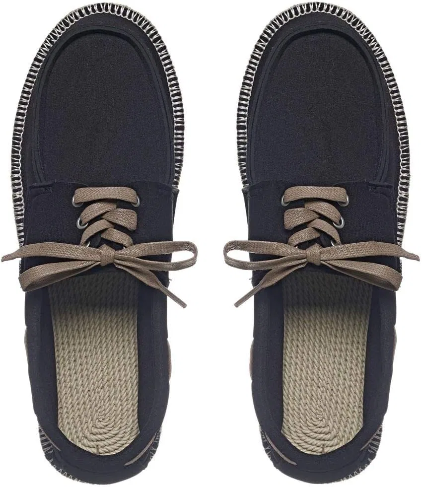 Туфли-лодочки мужские Classic Boat Shoe Style Neoprene, черный Showaflops