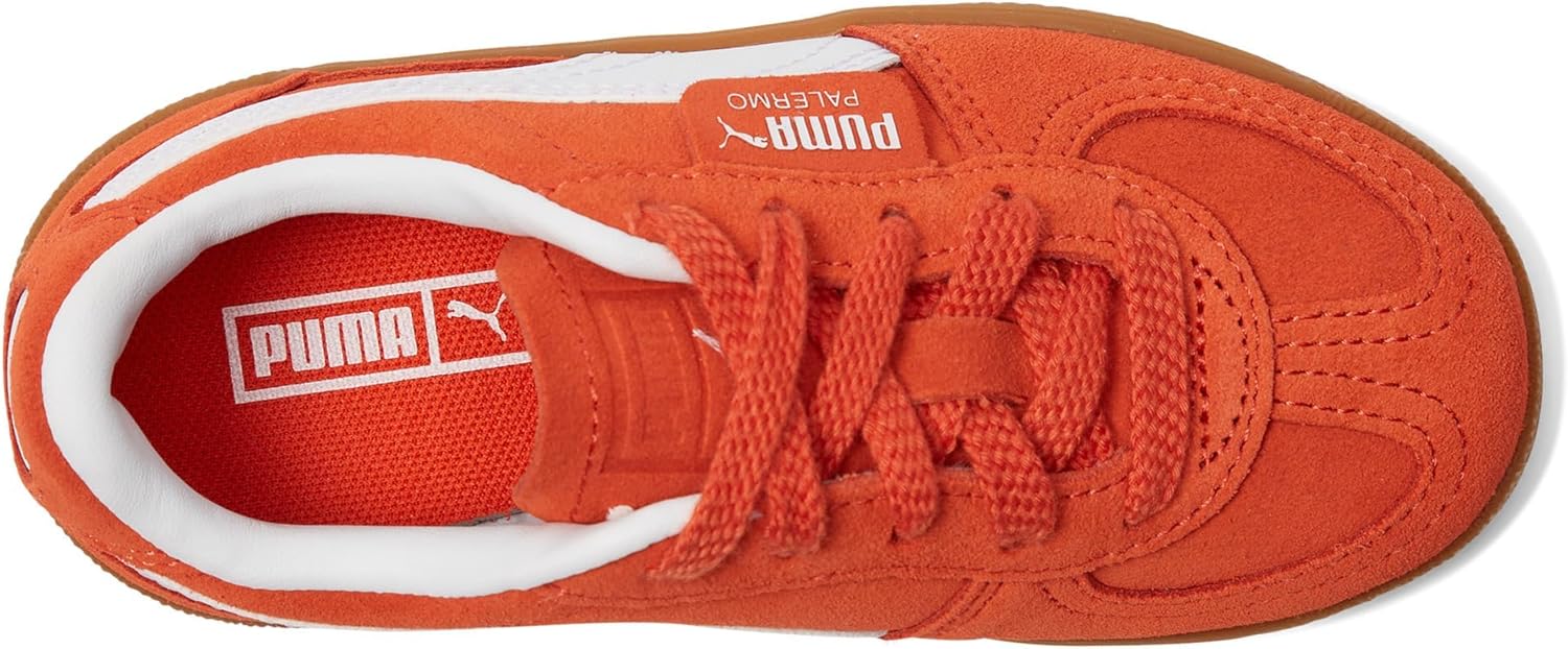 Детские кроссовки Puma Unisex-Child Palermo (для малышей), белый/красный — фото 2