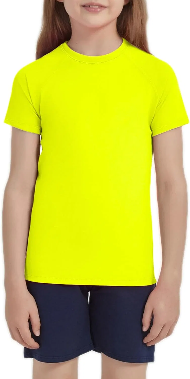 Детская футболка для плавания UPF 50+ Shouldin, Neon Yellow