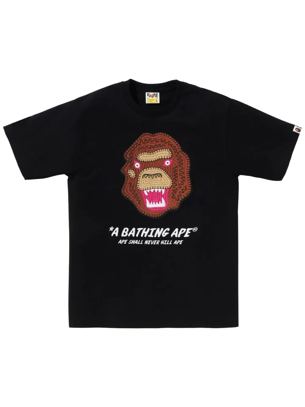 

Футболка с вышитым логотипом A BATHING APE, черный