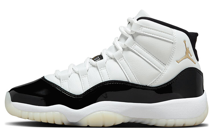

Jordan Air Jordan 11 Vintage Баскетбольные кроссовки женские, Белый/Черный/Золотой Металлик