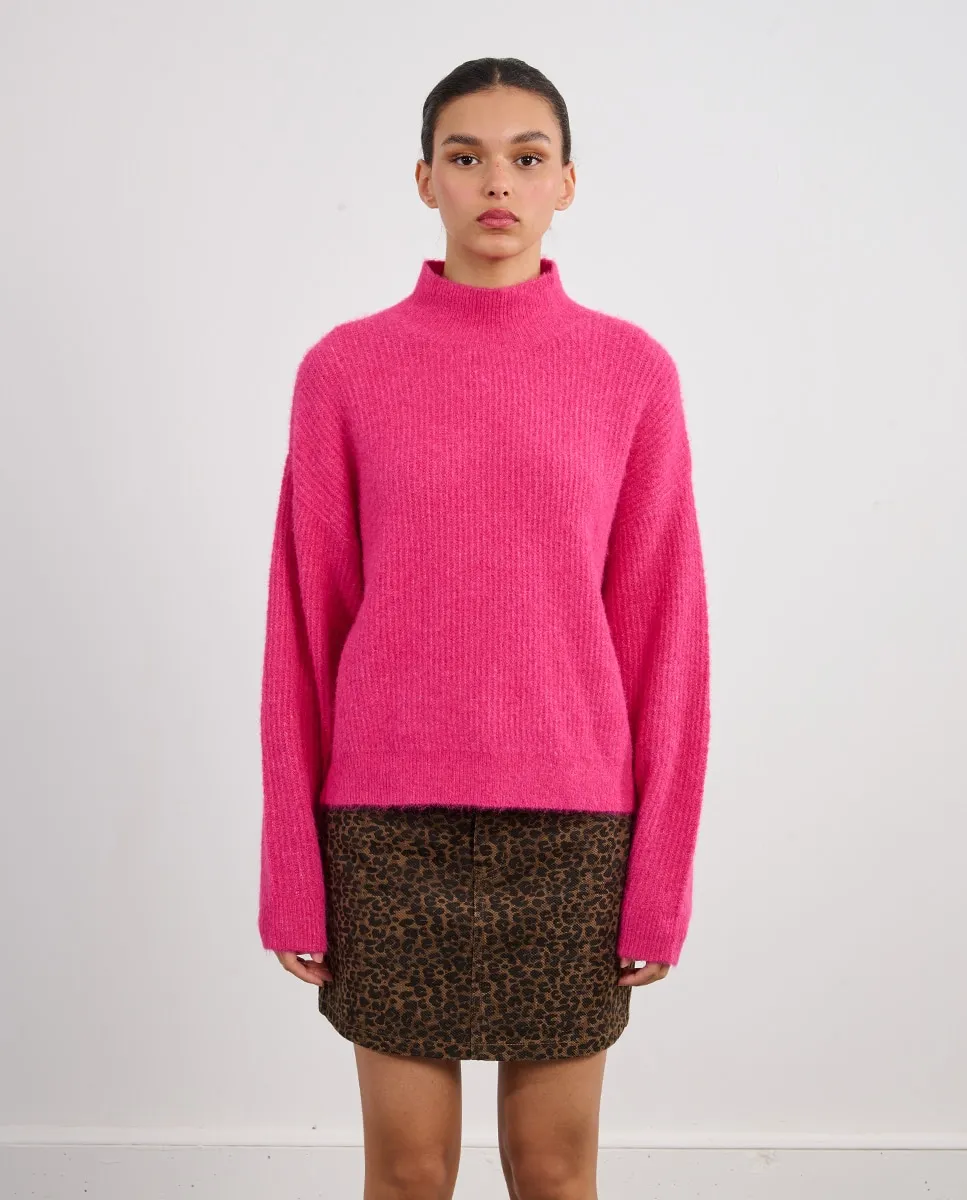 

Женский джемпер с высоким воротником и длинными рукавами Lili Sidonio, розовый