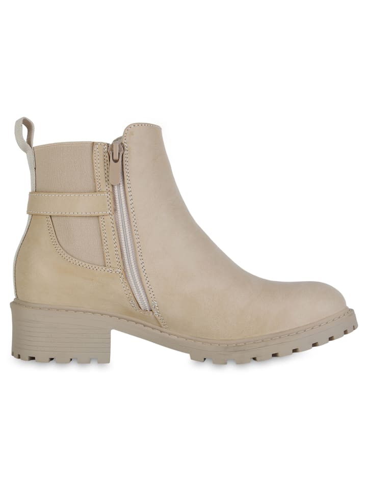 Ботильоны VAN HILL Klassische Stiefeletten Estelle, бежевый — фото 3