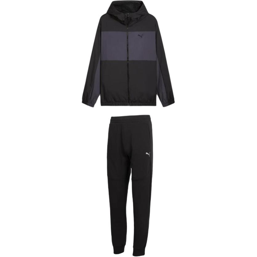 

Повседневный спортивный костюм мужской топ+черные брюки PUMA, черный