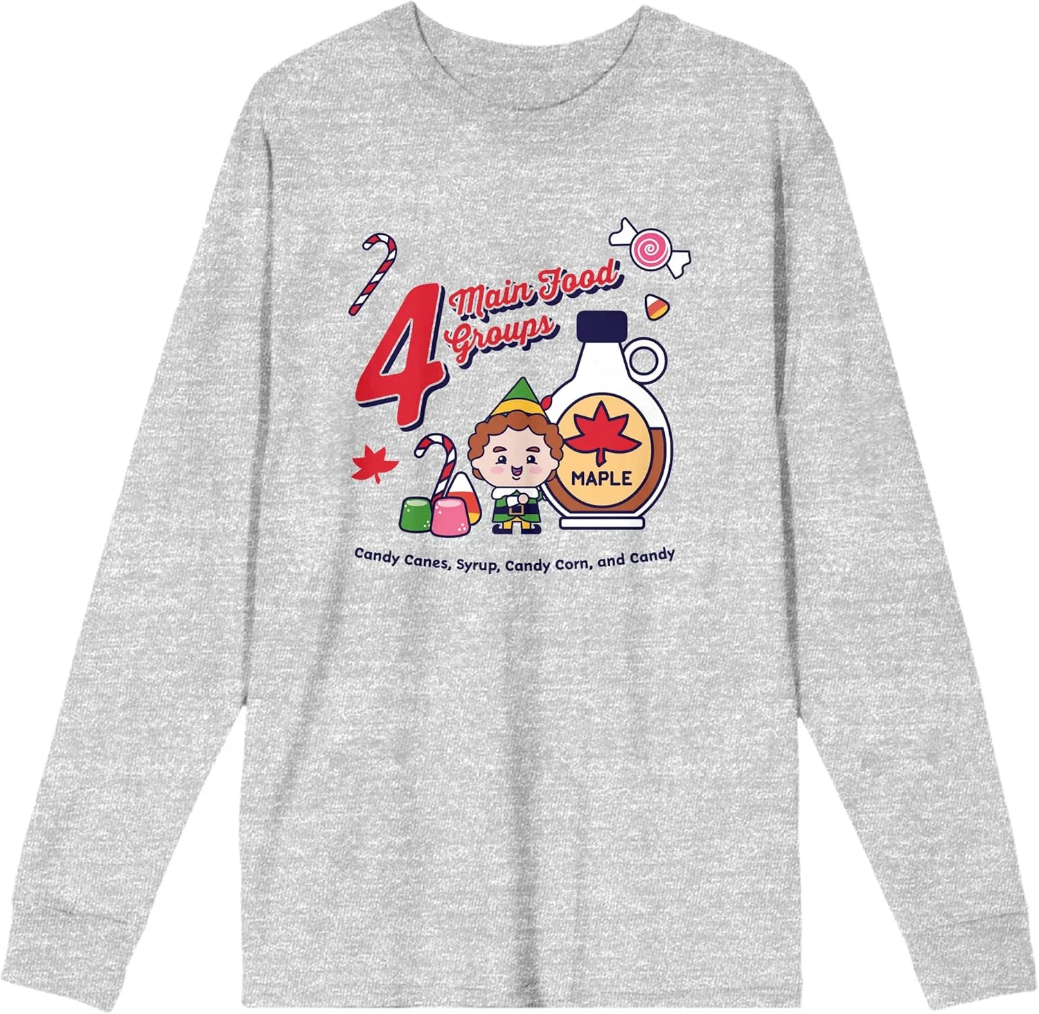 

Мужская футболка Elf Four Main Food Groups с длинным рукавом Bioworld