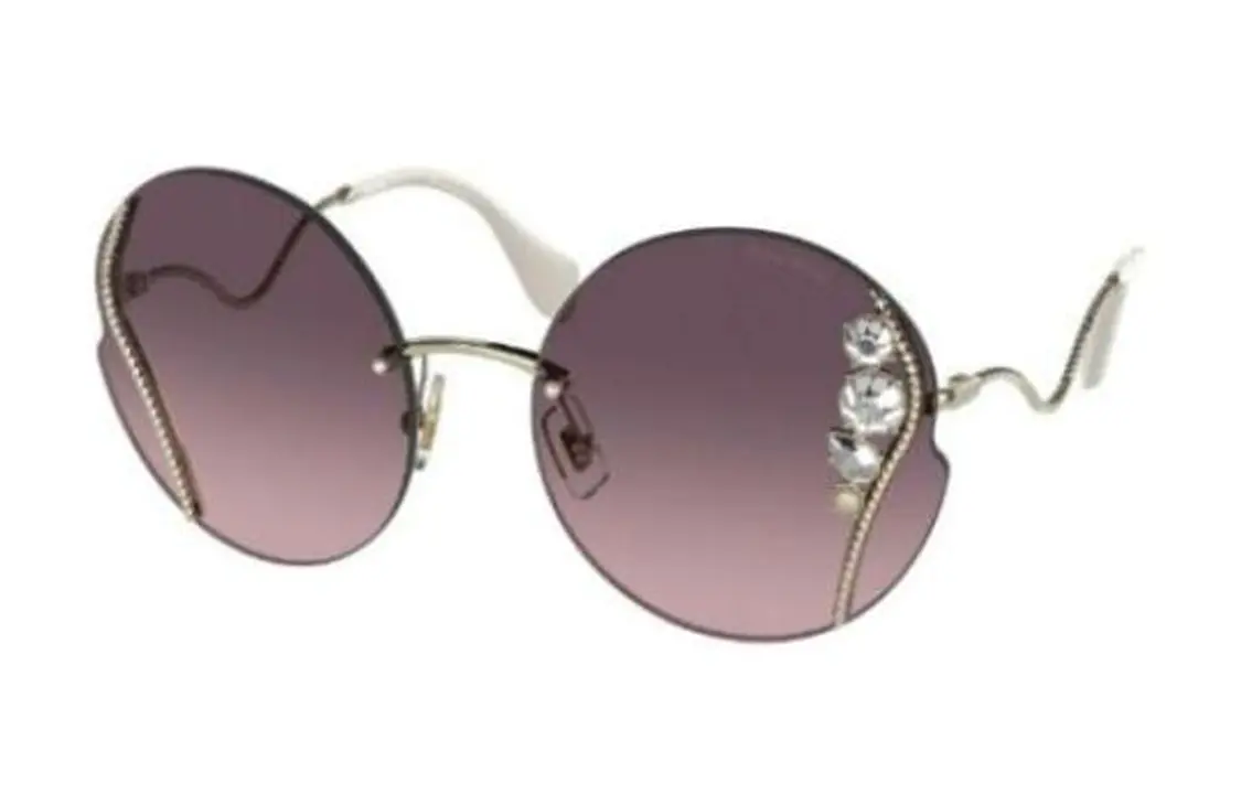 

MIU MIU Женские солнцезащитные очки асимметричной формы серебристые, Silver