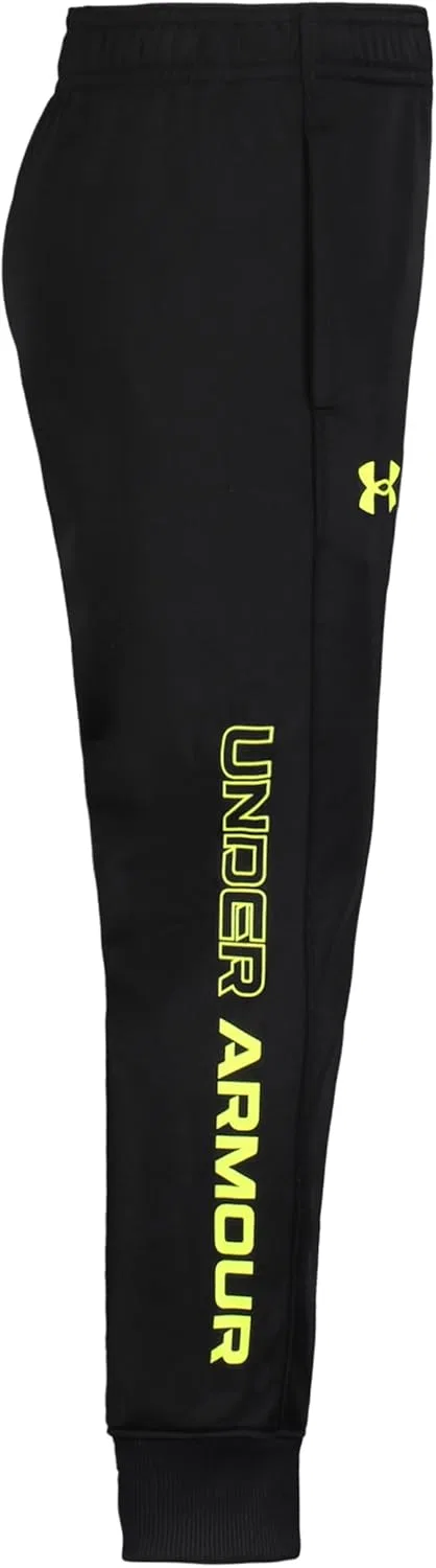 Детские спортивные штаны Under Armour Brawler Warm-up, быстросохнущие и влагоотводящие, свободного кроя, Black Brawler — фото 2