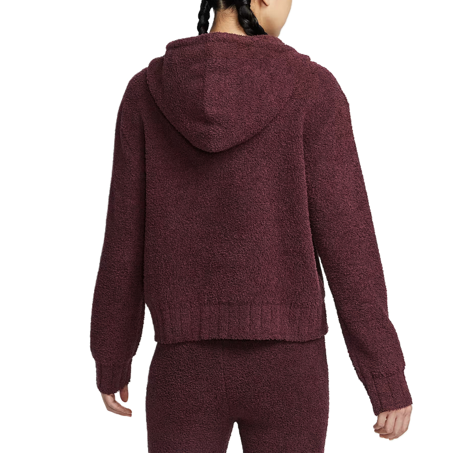 Спортивная одежда Phoenix Cozy Bouclé женская свободная вязаная худи Nike, Burgundy — фото 3