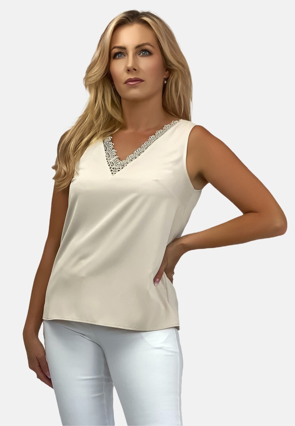 

Блуза V-NECK GUIPURE REGINA FASHION, цвет Nude