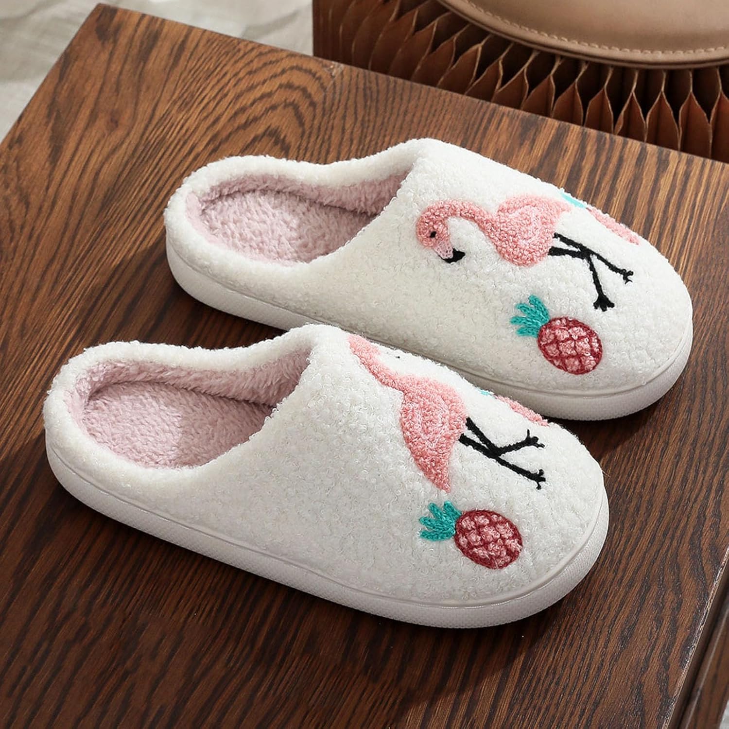 Тапочки JYSwoshoe с ворсом для женщин и мужчин, удобные домашние тапочки с памятью формы, мягкие плюшевые, теплые тапочки для дома и улицы, A 1 — фото 2